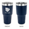 Tropical Leaves #2 30 oz Stainless Steel Ringneck Tumblers - Navy - Single Sided - APPROVAL