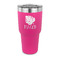 Tropical Leaves #2 30 oz Stainless Steel Ringneck Tumblers - Pink - FRONT