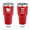 Tropical Leaves #2 30 oz Stainless Steel Ringneck Tumblers - Red - Double Sided - APPROVAL