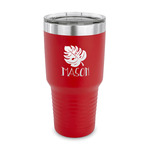 Tropical Leaves #2 30 oz Stainless Steel Tumbler - Red - Single Sided (Personalized)