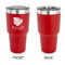 Tropical Leaves #2 30 oz Stainless Steel Ringneck Tumblers - Red - Single Sided - APPROVAL