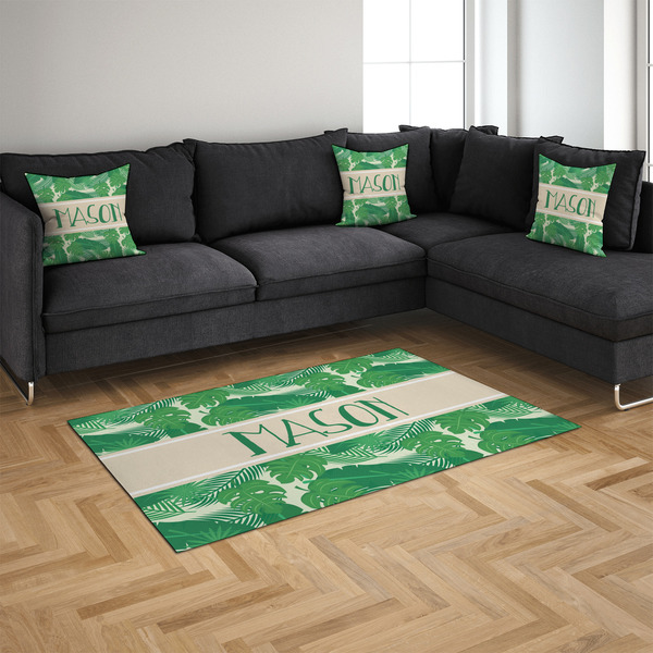 Tropical Leaves #2 4'x6' Indoor Area Rugs - IN CONTEXT