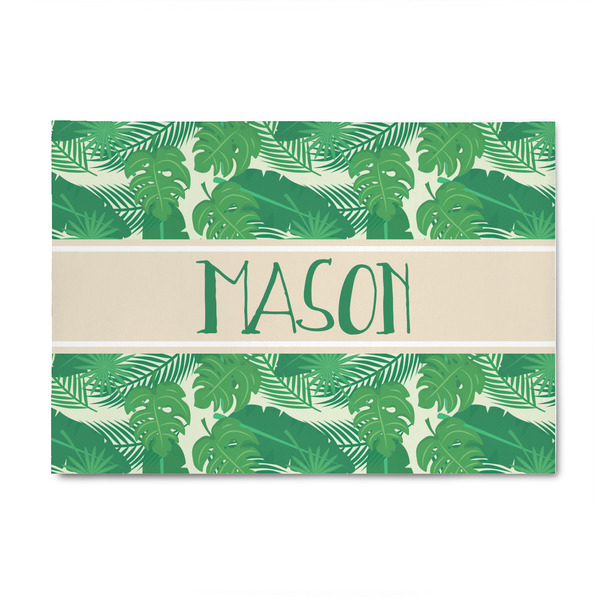 Custom Tropical Leaves #2 4' x 6' Indoor Area Rug (Personalized)