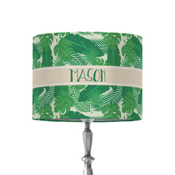Tropical Leaves #2 8" Drum Lamp Shade - Fabric (Personalized)