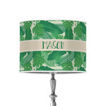 Tropical Leaves #2 8" Drum Lamp Shade - Poly-film (Personalized)