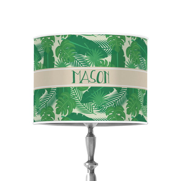 Custom Tropical Leaves #2 8" Drum Lamp Shade - Poly-film (Personalized)