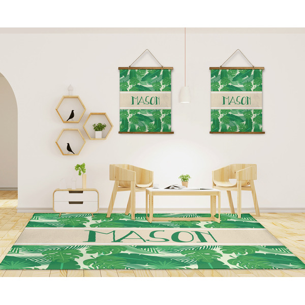 Tropical Leaves #2 8'x10' Indoor Area Rugs - IN CONTEXT