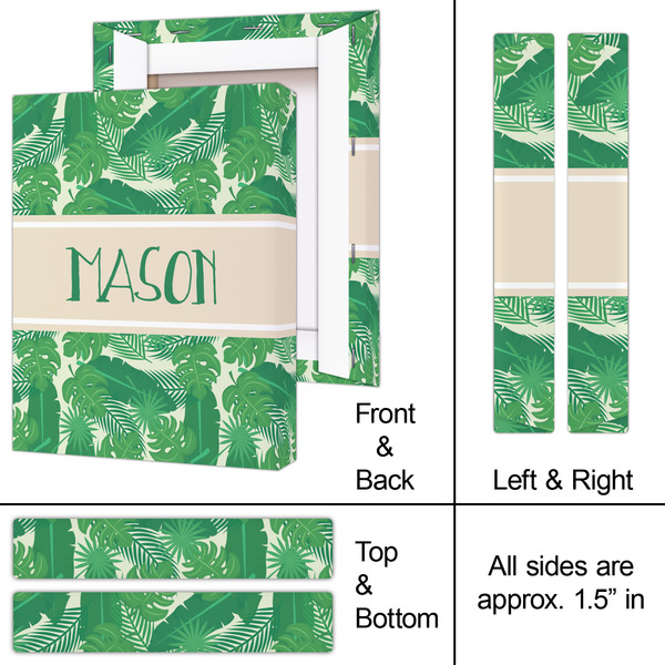 Tropical Leaves #2 8x10 - Canvas Print - Approval