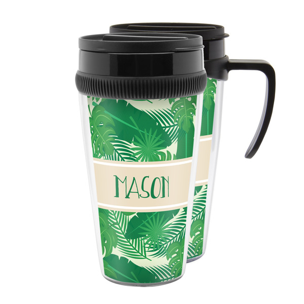 Custom Tropical Leaves #2 Acrylic Travel Mug (Personalized)