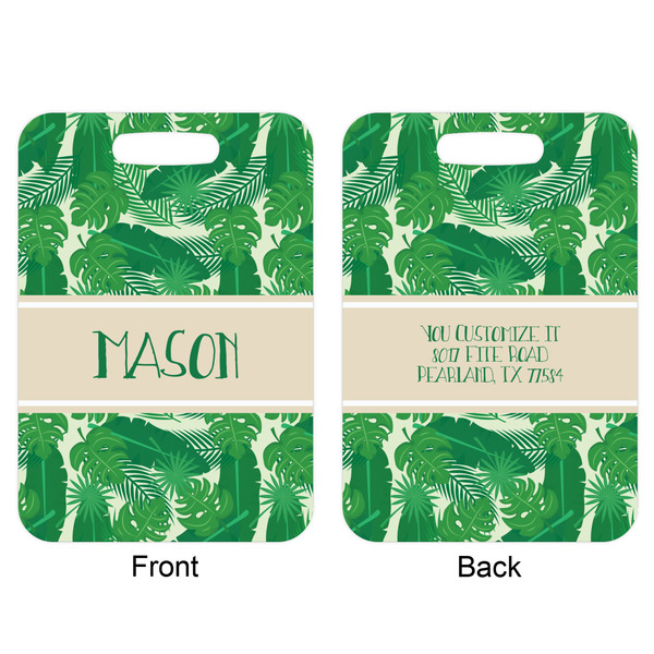 Tropical Leaves 2 Aluminum Luggage Tag (Front + Back)