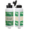 Tropical Leaves #2 Aluminum Water Bottle - White APPROVAL