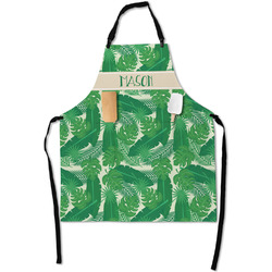 Tropical Leaves #2 Apron With Pockets w/ Name or Text