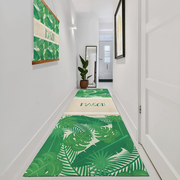 Tropical Leaves #2 Area Rug Sizes - In Context (vertical)
