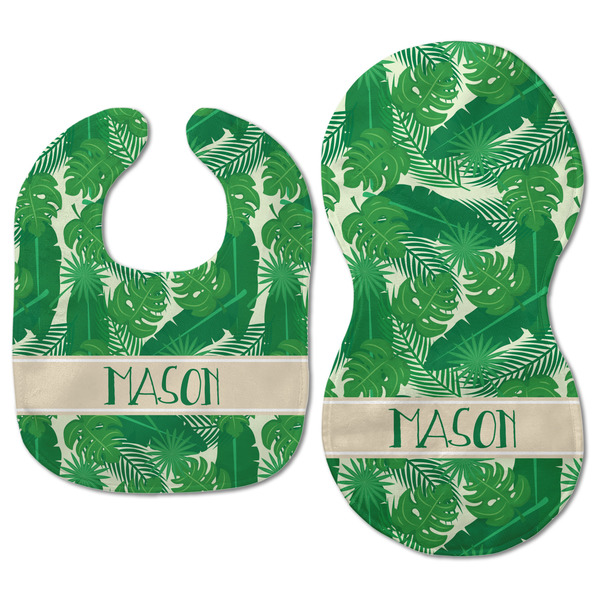 Tropical Leaves 2 Baby Bib & Burp Set - Approval (new bib & burp)