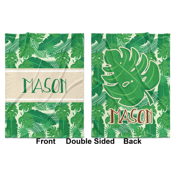 Tropical Leaves 2 Baby Blanket (Double Sided - Printed Front and Back)
