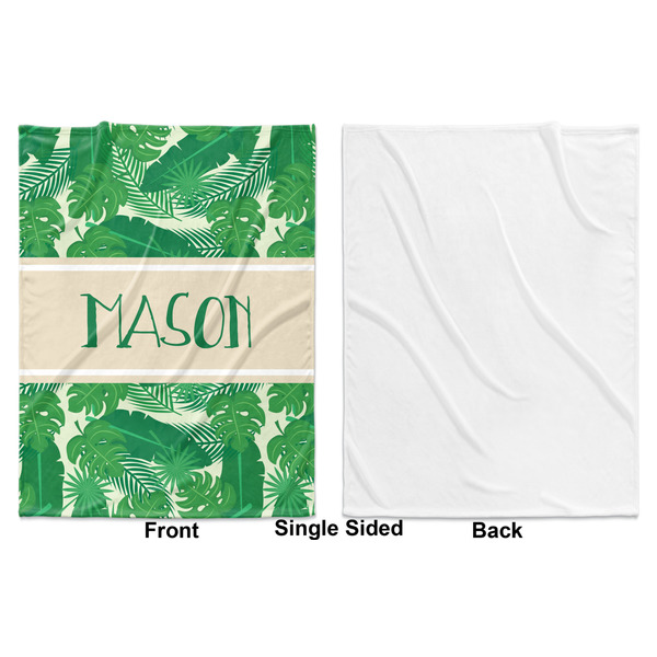 Tropical Leaves 2 Baby Blanket (Single Sided - Printed Front, White Back)