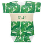 Tropical Leaves #2 Baby Bodysuit 0-3 w/ Name or Text