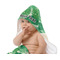 Tropical Leaves 2 Baby Hooded Towel on Child