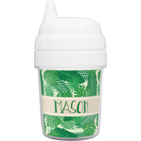 Custom Tropical Leaves #2 Baby Sippy Cup (Personalized)