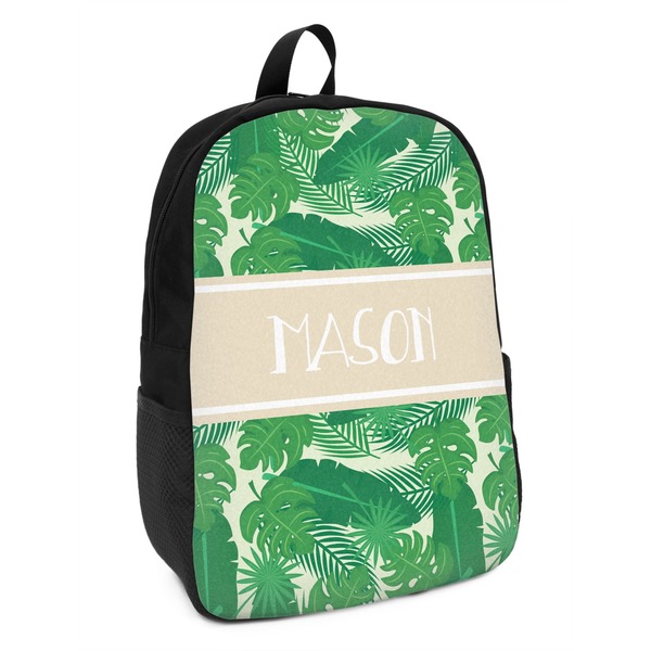 Custom Tropical Leaves #2 Kids Backpack w/ Name or Text