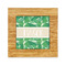 Tropical Leaves #2 Bamboo Trivet with 6" Tile - FRONT