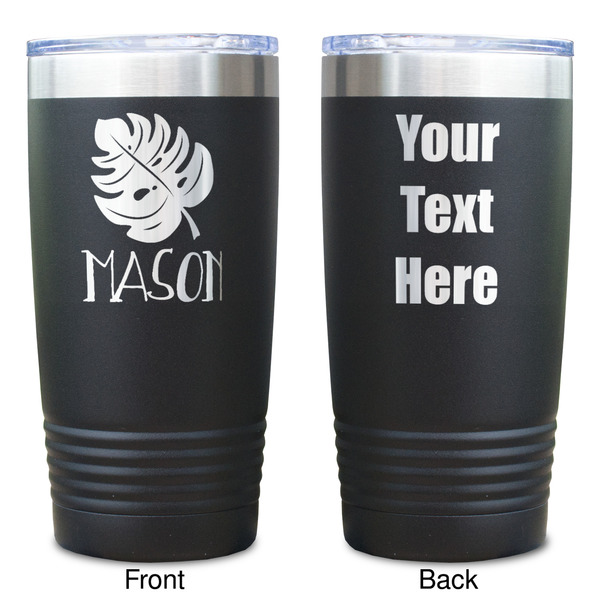 Tropical Leaves #2 Black Polar Camel Tumbler - 20oz - Double Sided  - Approval