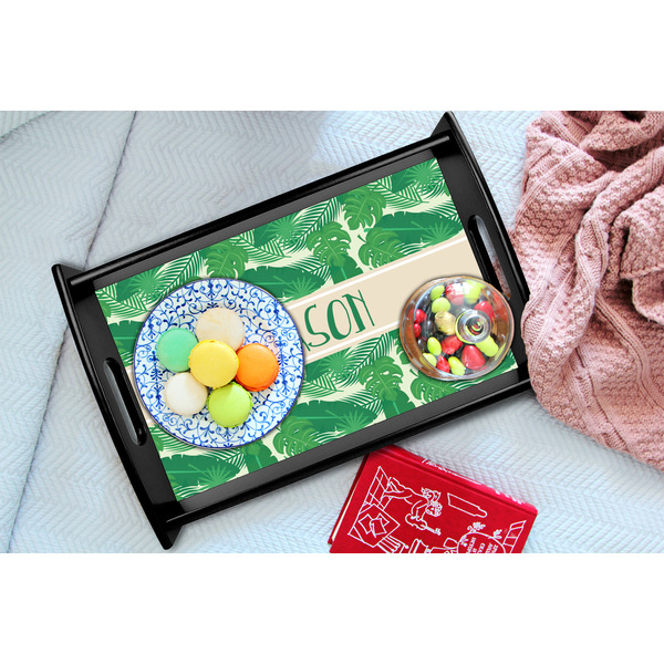 Tropical Leaves #2 Black Tray - Lifestyle (UPDATED)
