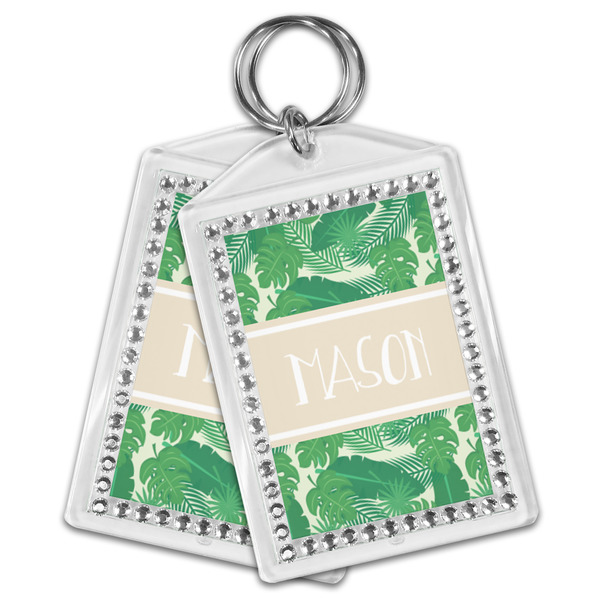 Tropical Leaves #2 Bling Keychain - MAIN