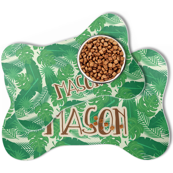 Tropical Leaves #2 Bone Shaped Dog Mats - MAIN