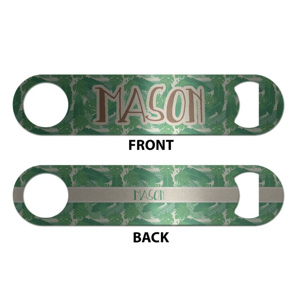 Tropical Leaves 2 Bottle Opener - Front & Back