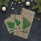 Tropical Leaves #2 Burlap Gift Bags - LIFESTYLE (Flat lay)