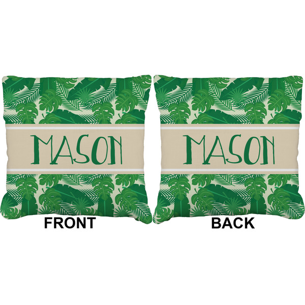 Tropical Leaves 2 Burlap Pillow Approval