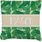 Tropical Leaves #2 Faux-Linen Throw Pillow (Personalized)