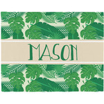Tropical Leaves #2 Woven Fabric Placemat - Twill w/ Name or Text
