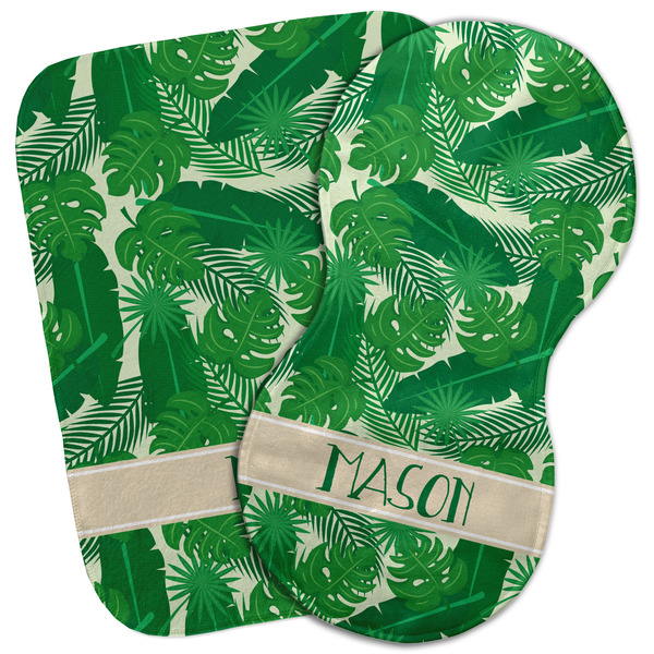 Custom Tropical Leaves #2 Burp Cloth (Personalized)