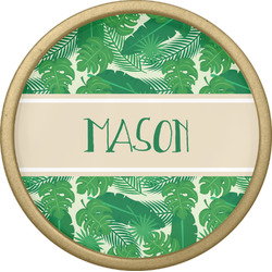 Tropical Leaves #2 Cabinet Knob - Gold (Personalized)