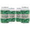 Tropical Leaves #2 Can Cooler (12 oz) - Set of 4 w/ Name or Text
