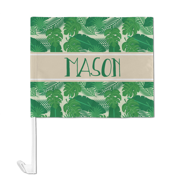 Tropical Leaves #2 Car Flag - Large - FRONT