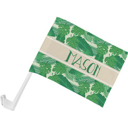 Tropical Leaves #2 Car Flag - Small w/ Name or Text