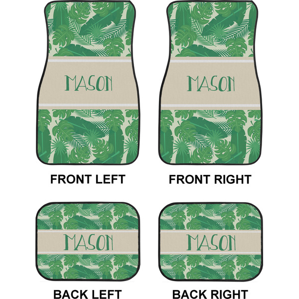 Tropical Leaves 2 Car Floor Mats Set (2F + 2B)