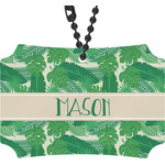 Tropical Leaves #2 Rear View Mirror Ornament w/ Name or Text