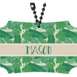 Tropical Leaves #2 Rear View Mirror Ornament w/ Name or Text