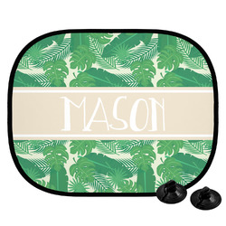 Tropical Leaves #2 Car Side Window Sun Shade w/ Name or Text