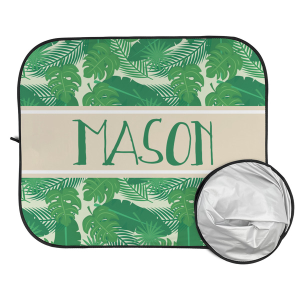 Tropical Leaves #2 Car Sun Shades - FOLDED & UNFOLDED