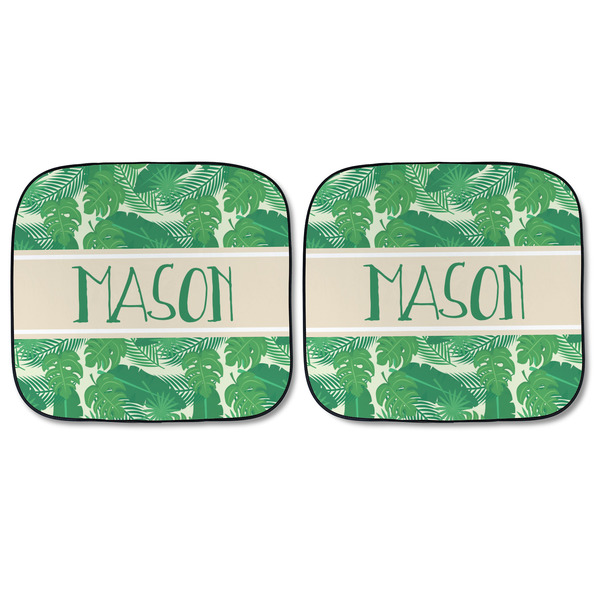 Tropical Leaves #2 Car Sun Shades - FRONT
