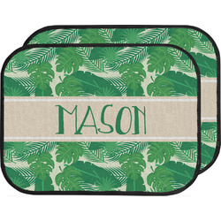 Tropical Leaves #2 Car Floor Mats (Back Seat) w/ Name or Text
