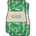 Tropical Leaves #2 Car Floor Mats (Front Seat) w/ Name or Text