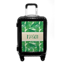 Tropical Leaves #2 Carry On Hard Shell Suitcase w/ Name or Text