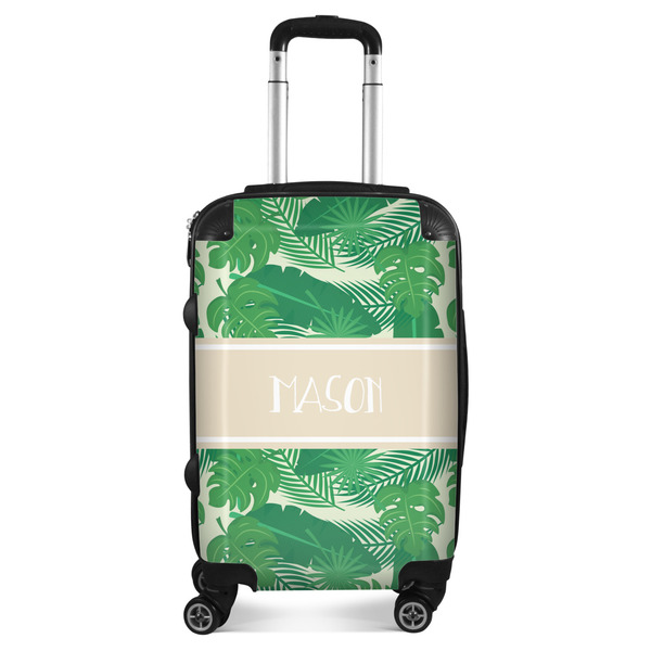 Custom Tropical Leaves #2 Suitcase - 20" Carry On w/ Name or Text