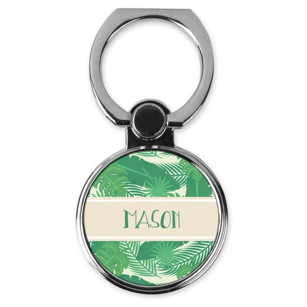 Custom Tropical Leaves #2 Cell Phone Ring Stand & Holder (Personalized)